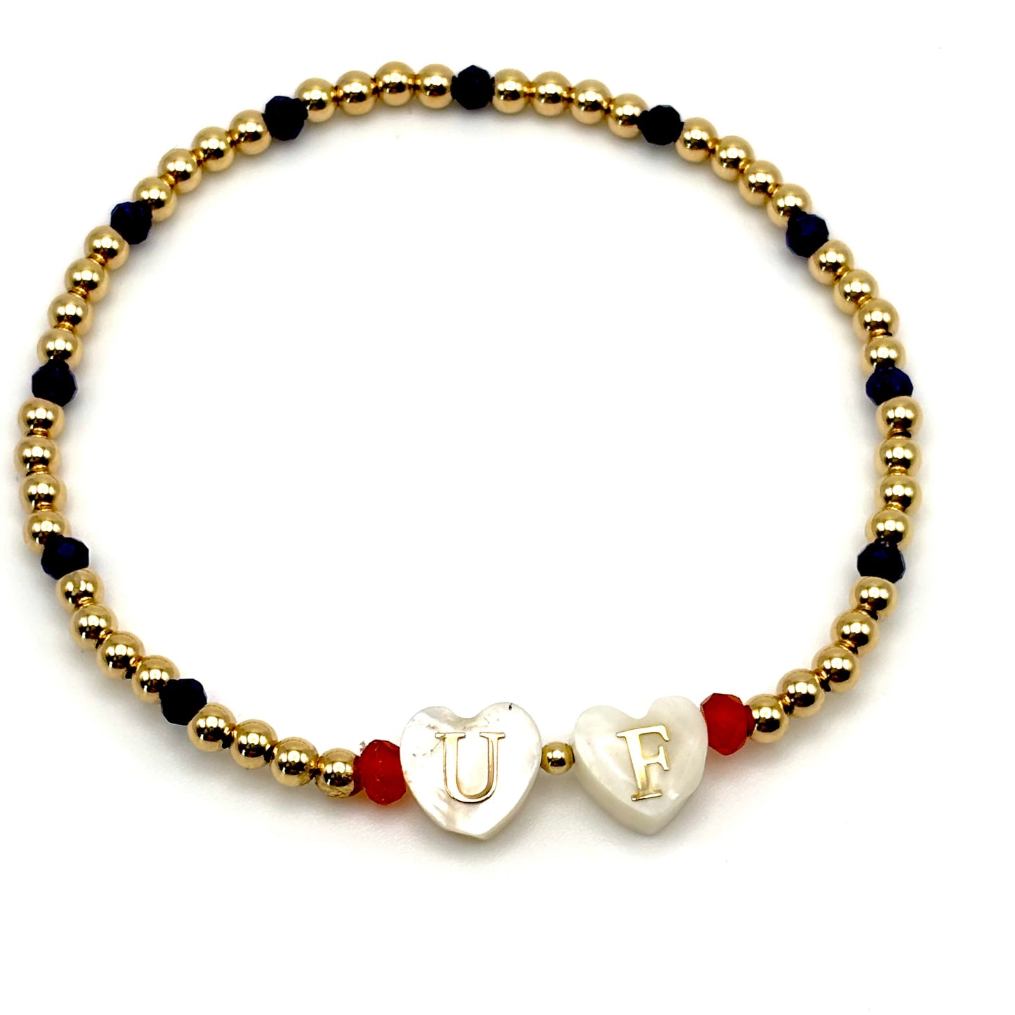 UF - Gold/ Lapis/ Carnelian Gemstone Bracelet