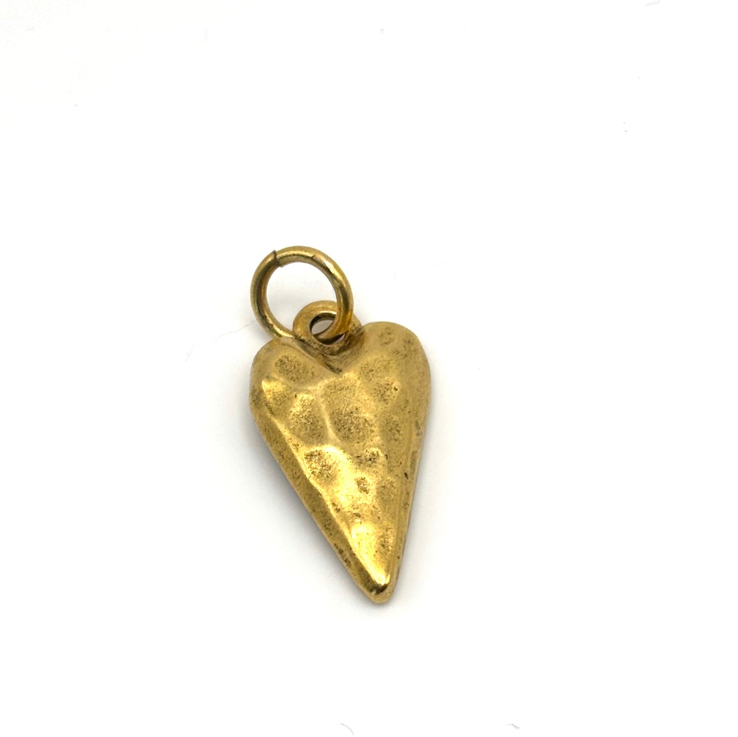 Gold Hammered Heart