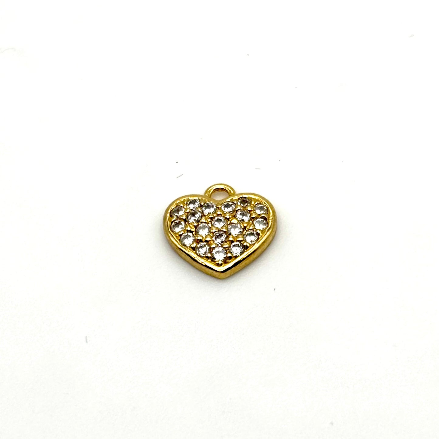 Gold Filled CZ Heart Charm