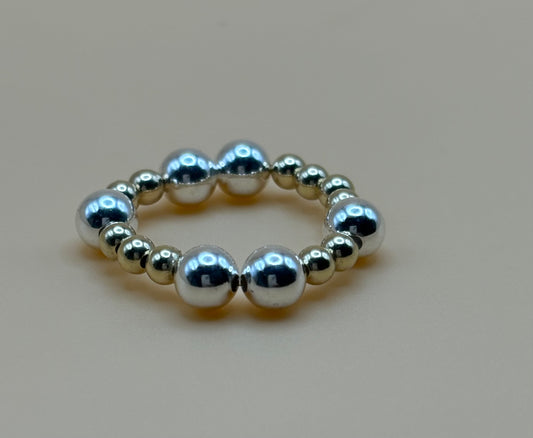 Mixed Metal Ring (5mm s/s and 3mm gold filled)