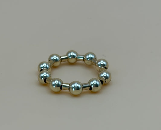 Gold Ball Chain Beaded Ring