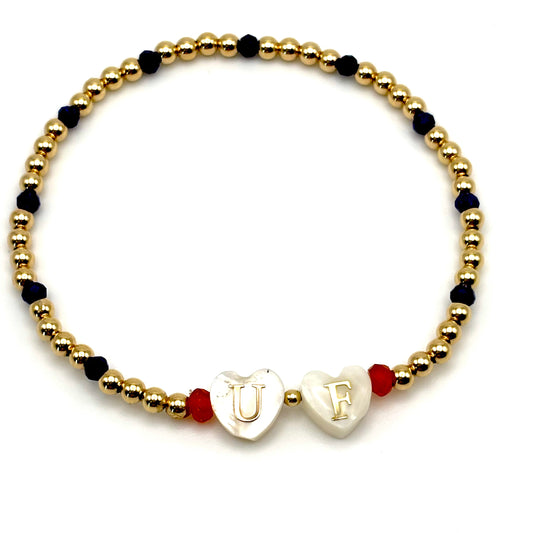UF - Gold/ Lapis/ Carnelian Gemstone Bracelet