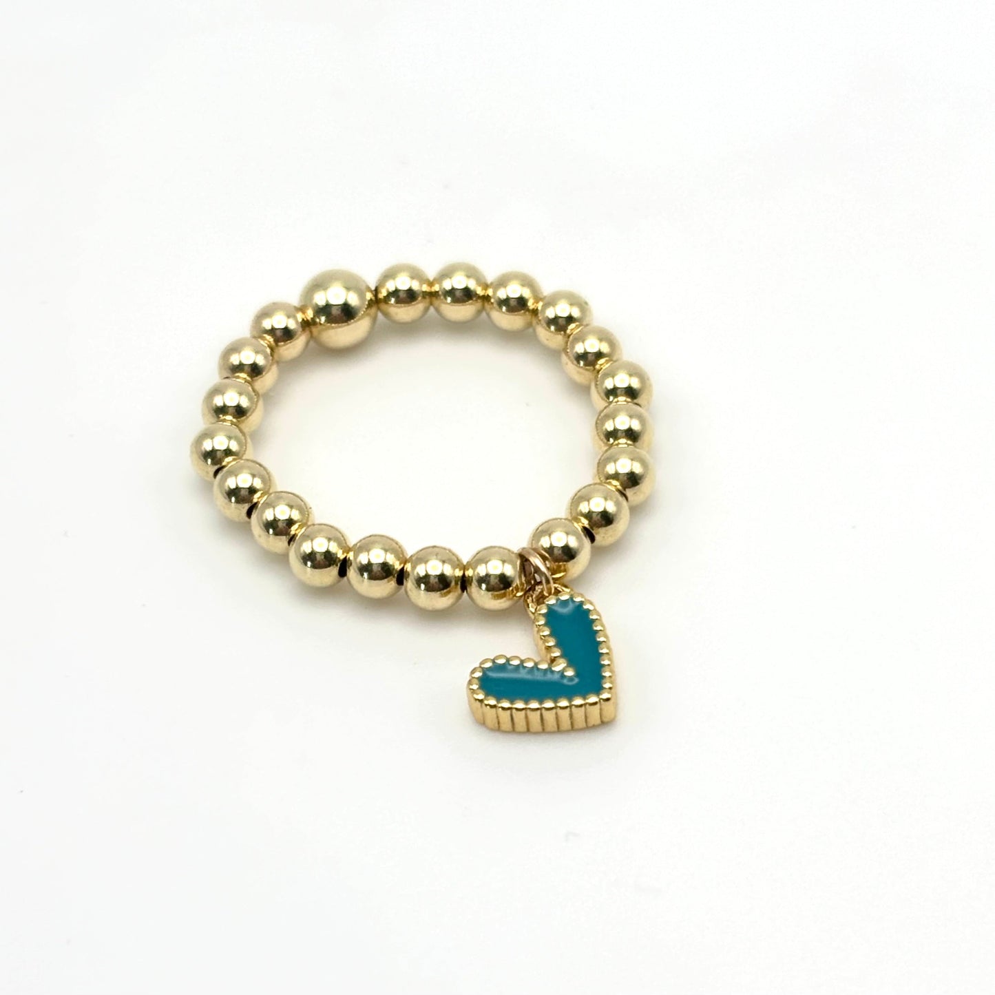 Gold Filled Ring w/ Turquoise Heart Charm