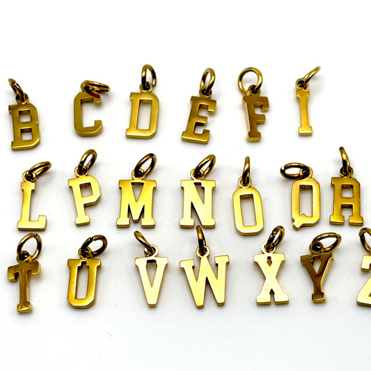 Block Initial Charms (Not all letters pictured)