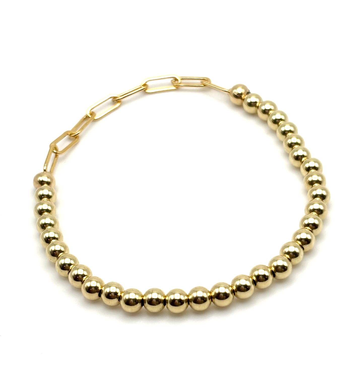 4mm Gold Filled / Paperclip Chain Bracelet