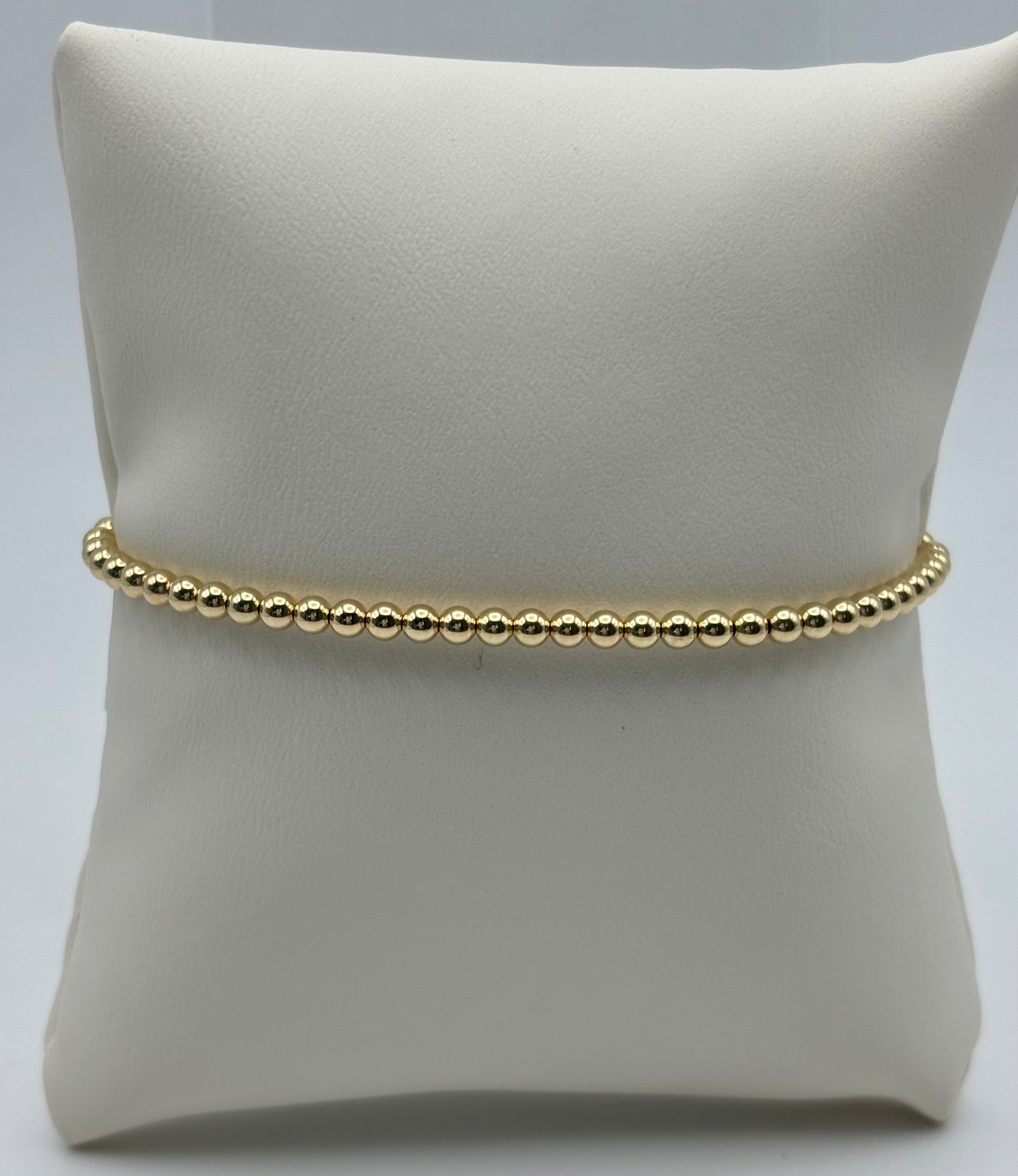 3mm Gold Beaded Bracelet