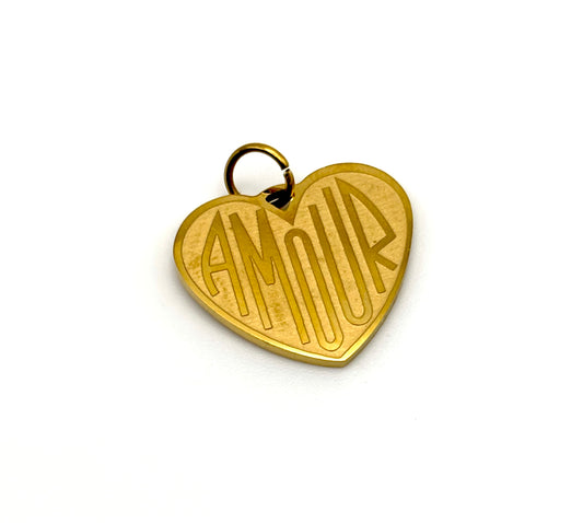 Large Round Gold Amour Charm