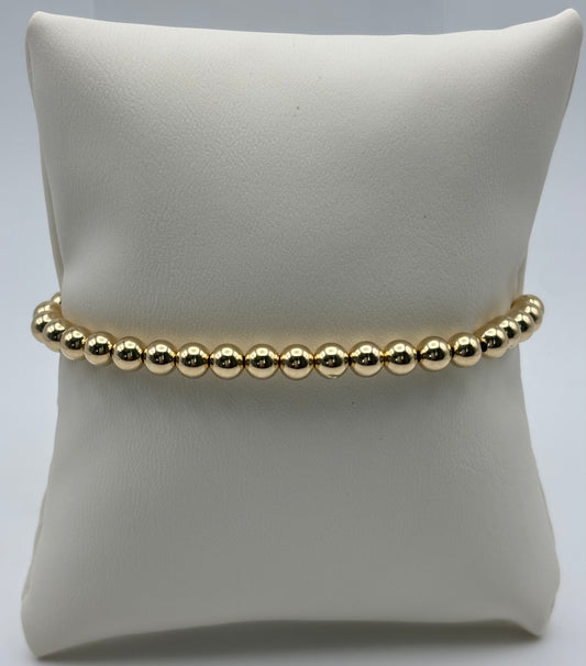 5mm Gold Beaded Bracelet