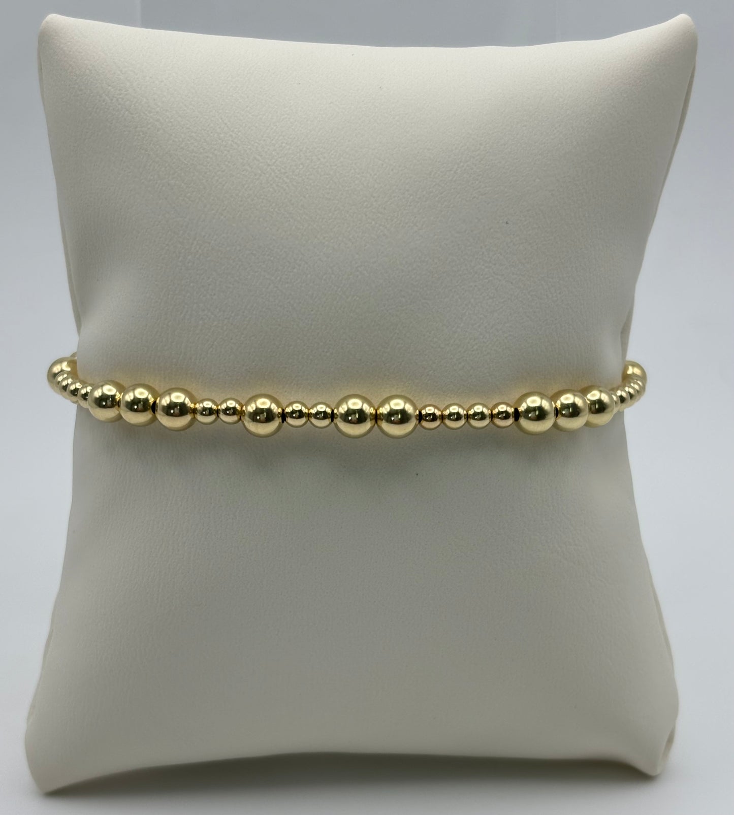 5mm Gold / 3mm Gold Filled Beaded Bracelet