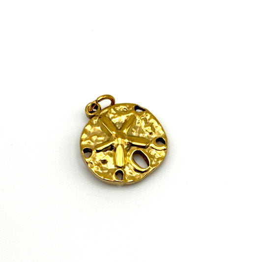 Gold Sand Dollar Charm