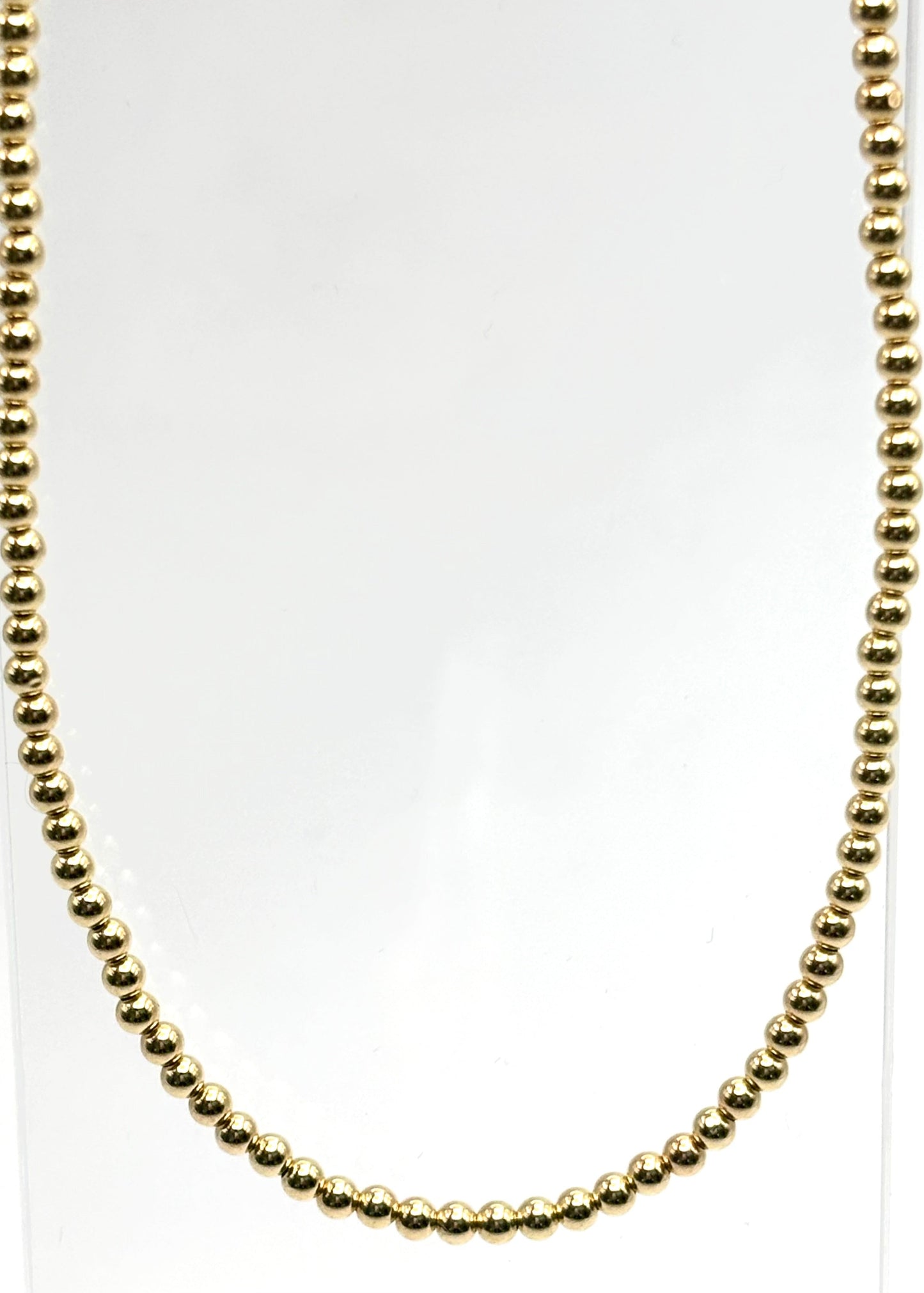 3mm Gold Filled Beaded Necklace