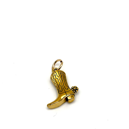 Gold Cowboy Boot Charm