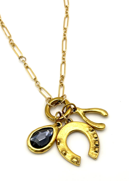 14K Gold Filled Link Chain w/ Carabiner (Charms not included)
