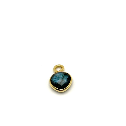 Labradorite Heart Charm