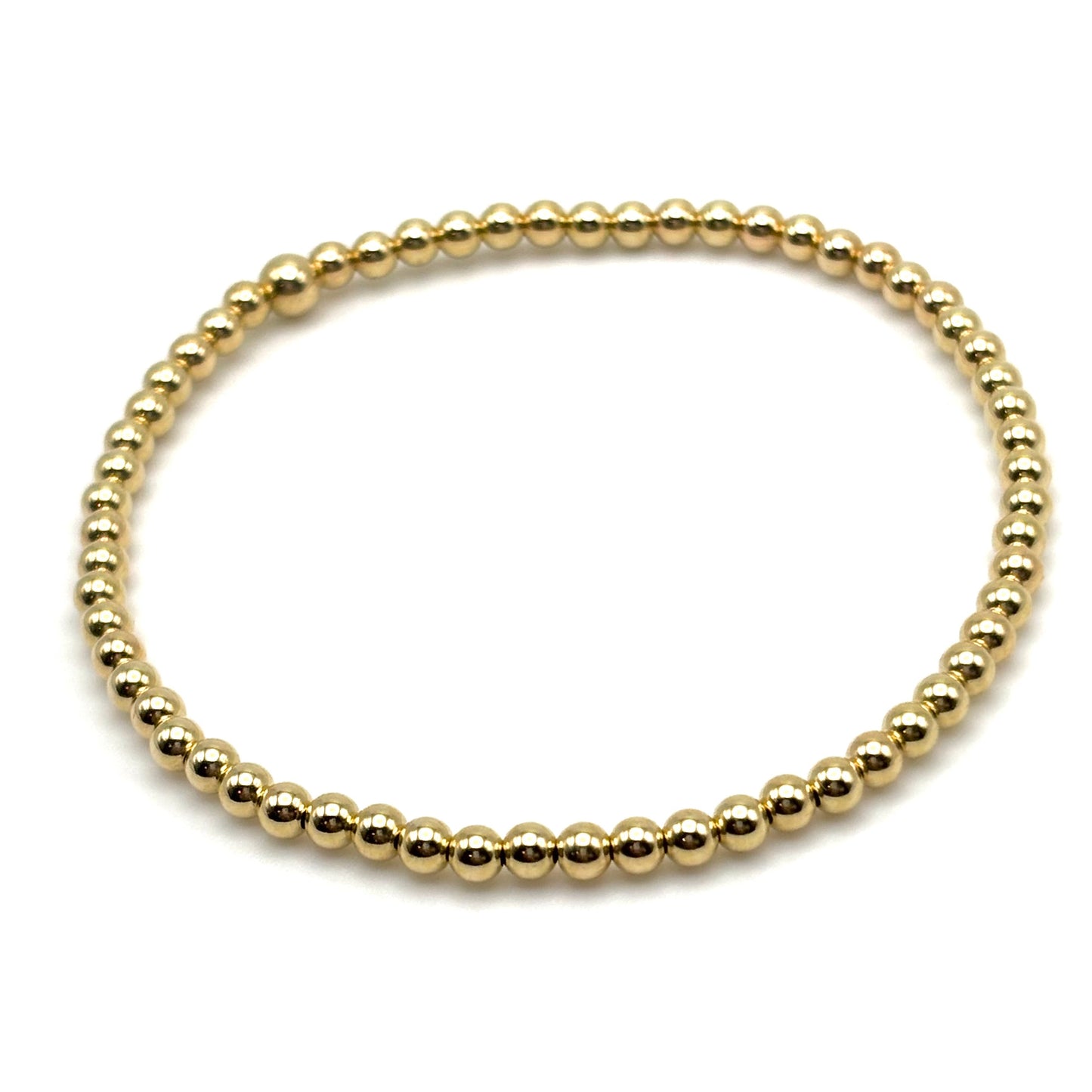 3mm Gold Beaded Bracelet