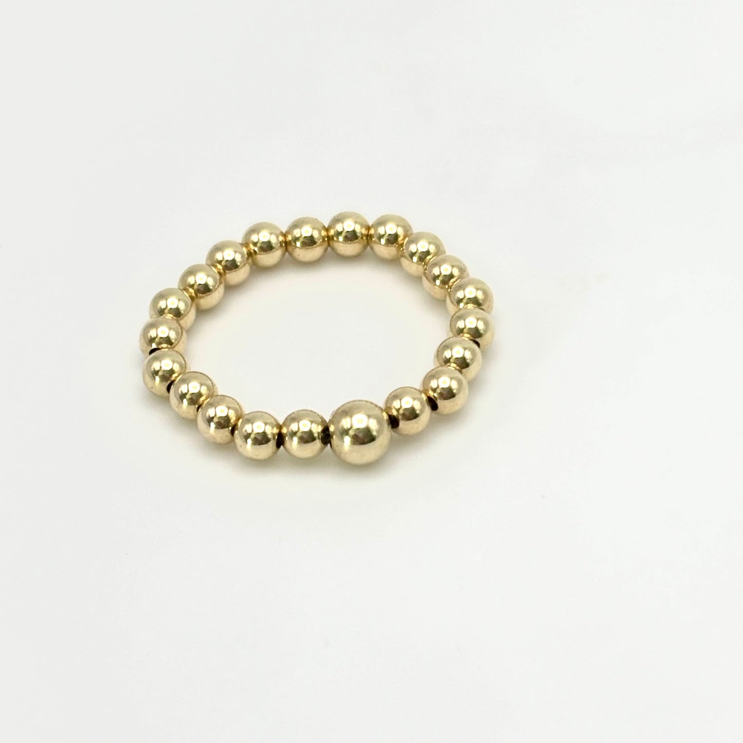 3mm Gold Beaded Ring