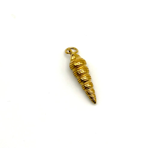 Gold Spiral Seashell Charm