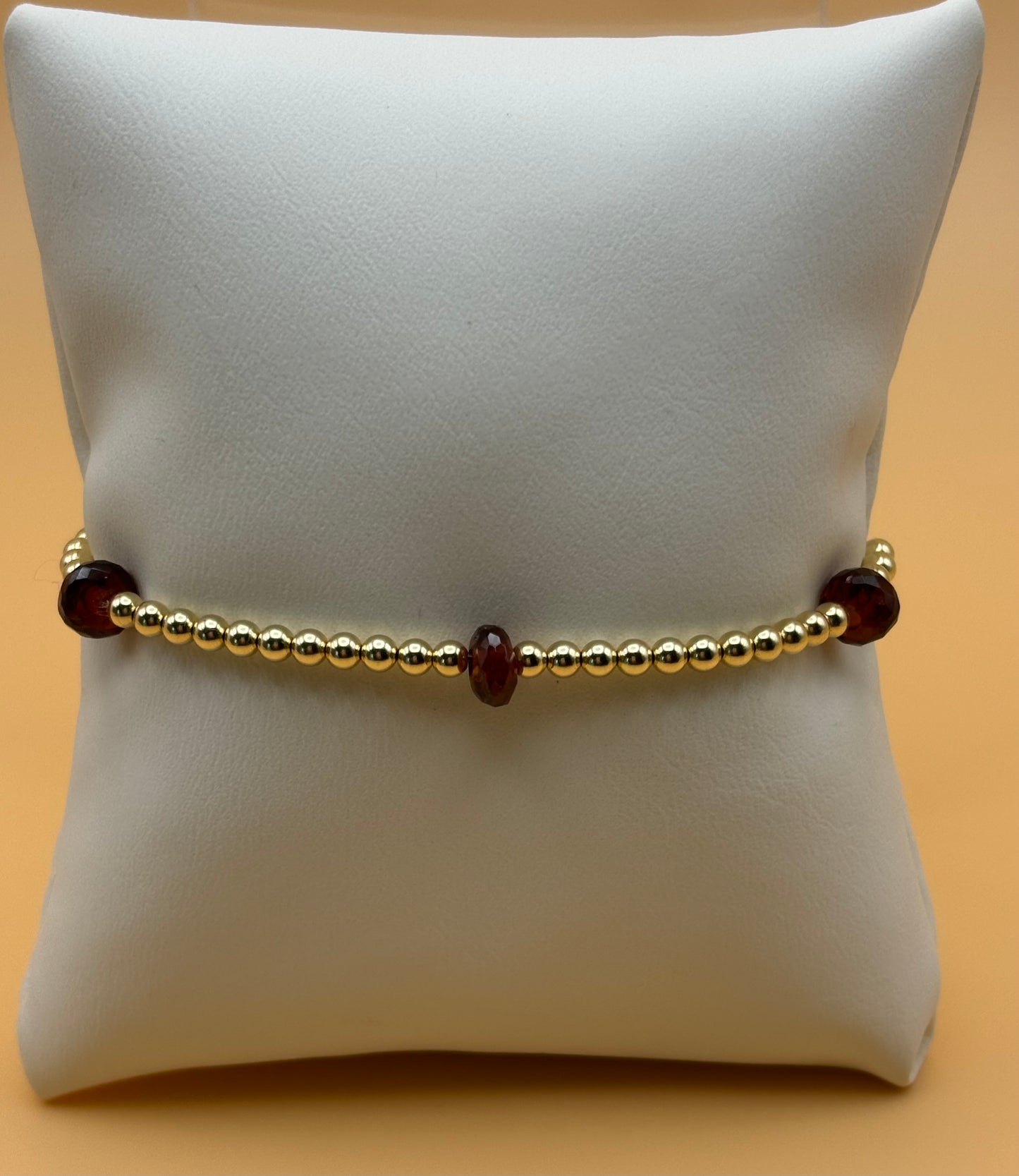 3mm Gold FIlled / Garnet Gemstone