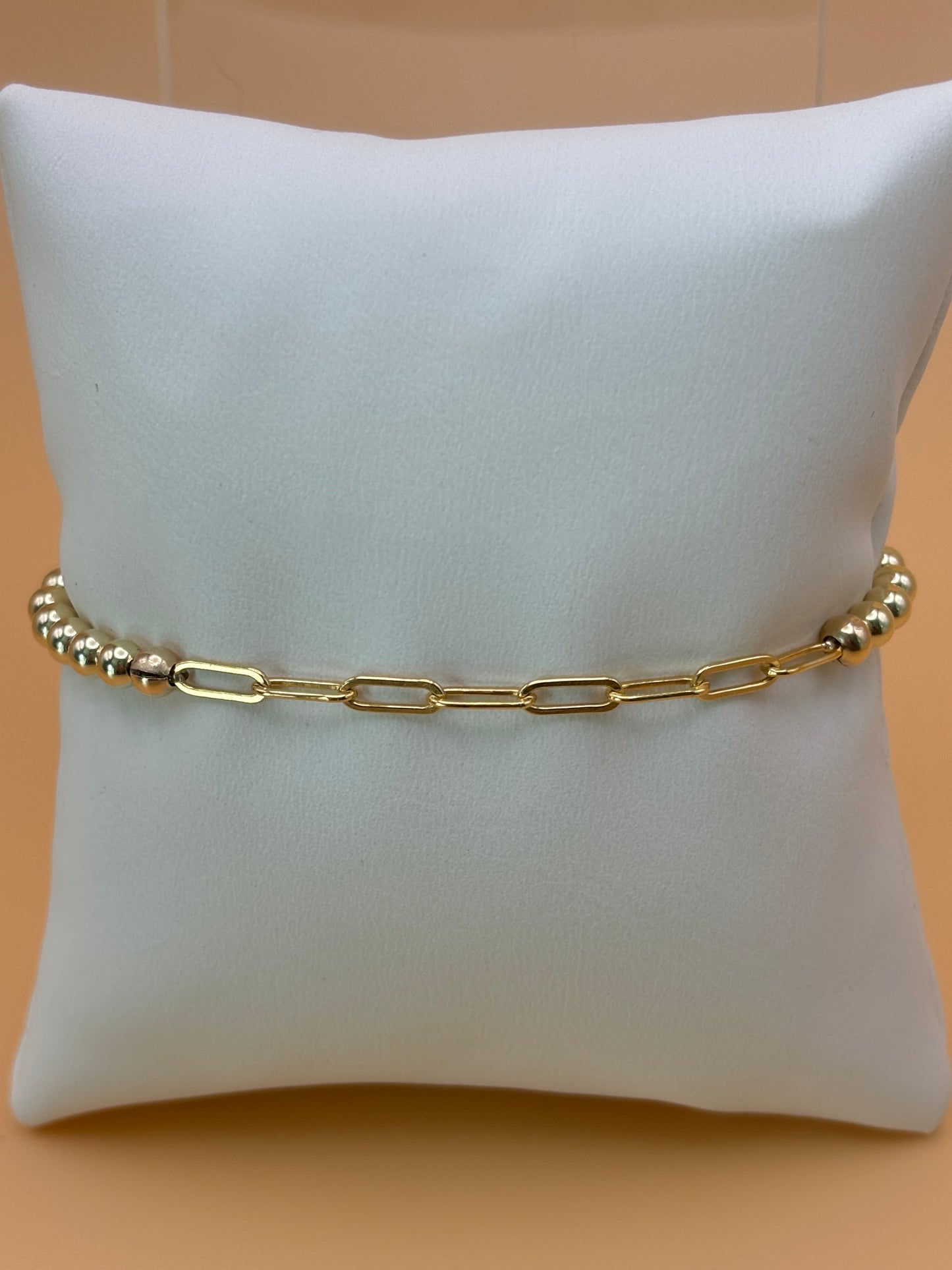 4mm Gold Filled / Paperclip Chain Bracelet