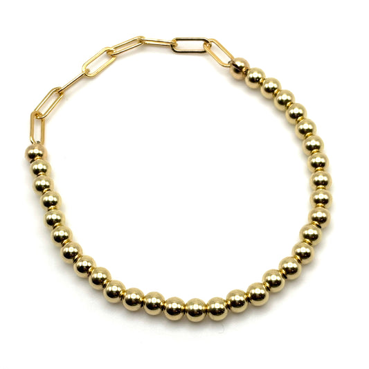 4mm Gold Filled / Paperclip Chain Bracelet