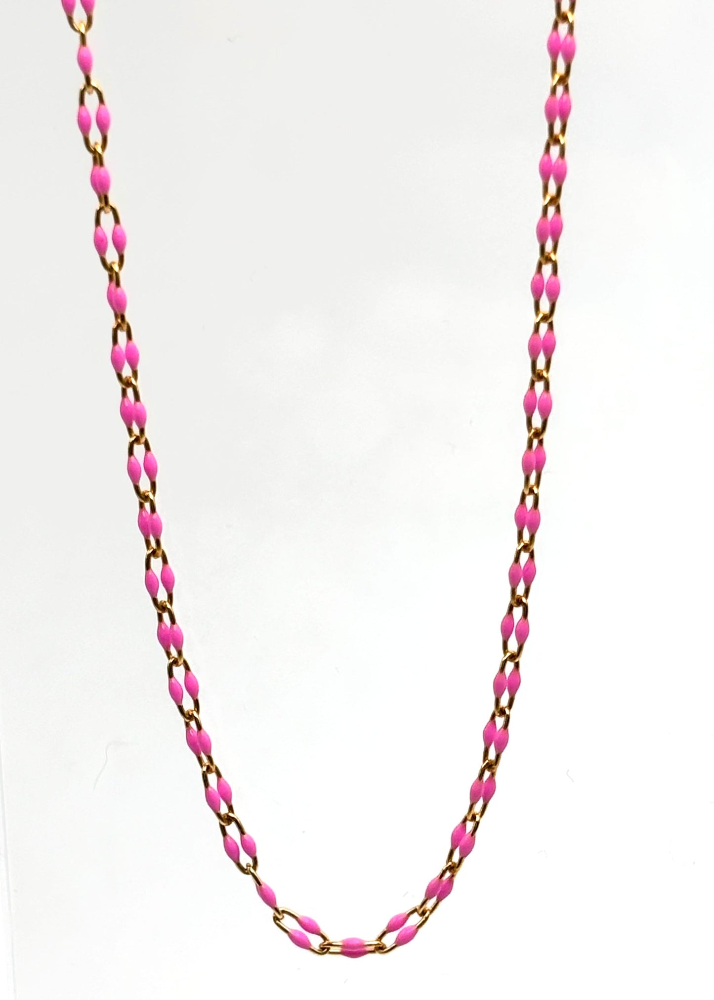 Enamel Gold Filled Chain (Blue)