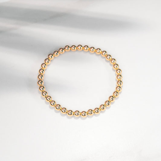 5mm Gold Beaded Bracelet